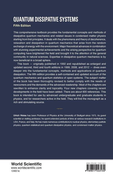 Produktbild: Quantum Dissipative Sys (5th Ed)