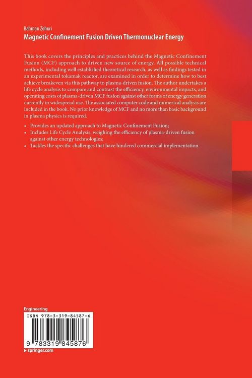 Produktbild: Magnetic Confinement Fusion Driven Thermonuclear Energy