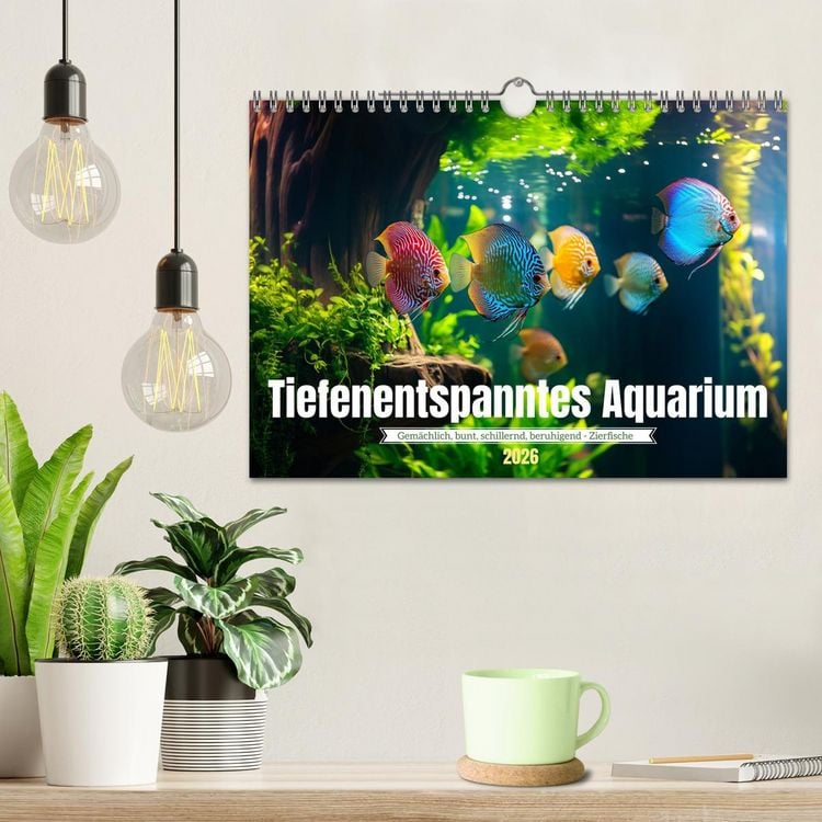 Produktbild: Tiefenentspanntes Aquarium (Wandkalender 2026 DIN A4 quer), CALVENDO Monatskalender