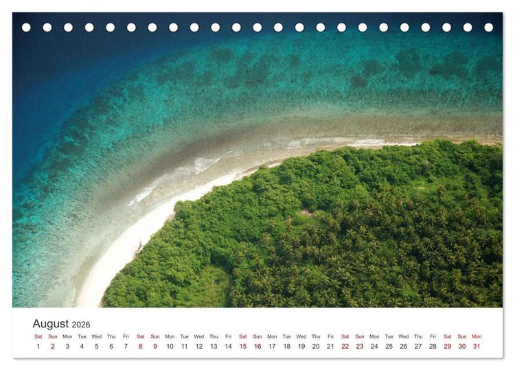 Produktbild: Maldives from above (Desk Calendar 2026 DIN A5 landscape), CALVENDO 12 Month DeskCalendar