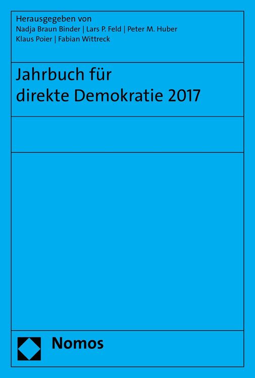 Produktbild: Jahrbuch f&uuml;r direkte Demokratie 2017