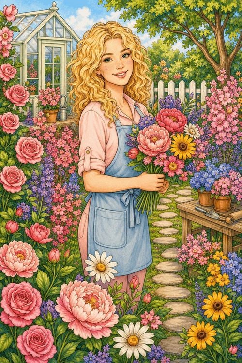Produktbild: Garten Malbuch f&uuml;r Erwachsene &ndash; 50 Ausmalbilder zur Entspannung