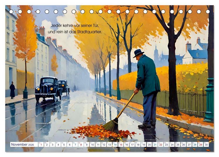 Produktbild: Johann Wolfgang von Goethe. Ber&uuml;hmte Zitate malerisch inszeniert (Tischkalender 2026 DIN A5 quer), CALVENDO Monatskalender