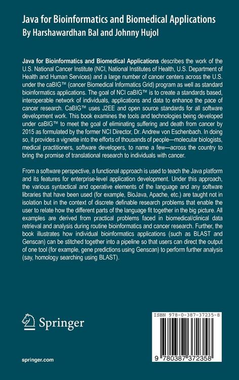 Produktbild: Java for Bioinformatics and Biomedical Applications