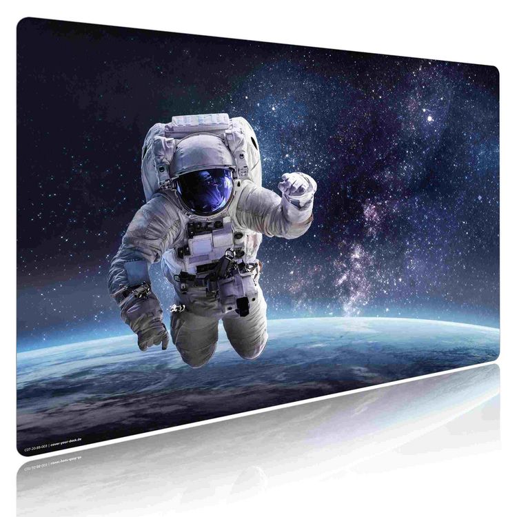 Produktbild: Cover-your-desk Schreibtischunterlage f&uuml;r Kinder und Erwachsene Astronaut im Weltall, aus hochwertigem Vinyl , 60 x 40 cm