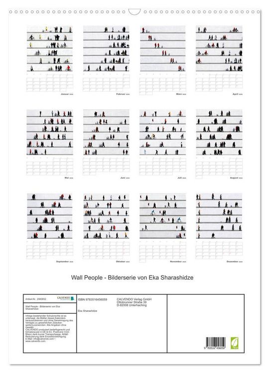 Produktbild: Wall People - Bilderserie von Eka Sharashidze (Wandkalender 2026 DIN A2 hoch), CALVENDO Monatskalender
