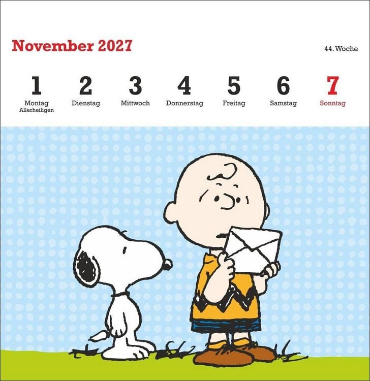 Produktbild: Peanuts Premium-Postkartenkalender 2027