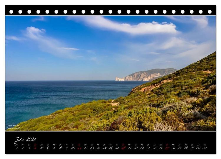 Produktbild: Sardinien Panoramakalender / CH-Version (Tischkalender 2027 DIN A5 quer), CALVENDO Monatskalender