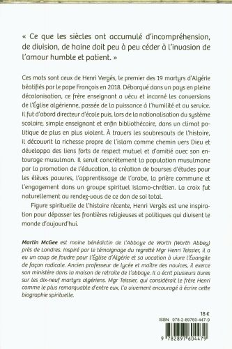 Produktbild: Bienheureux Henri Verg&egrave;s : t&eacute;moin de la fraternit&eacute; en Alg&eacute;rie