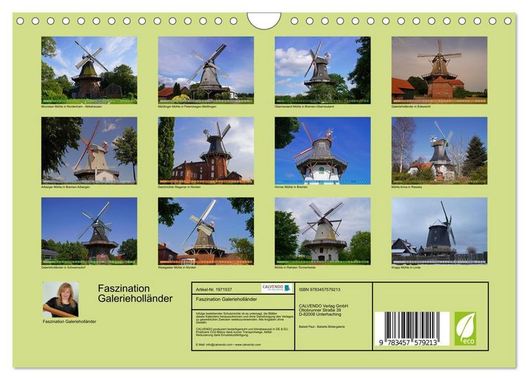 Produktbild: Faszination Galerieholl&auml;nder (Wandkalender 2026 DIN A4 quer), CALVENDO Monatskalender