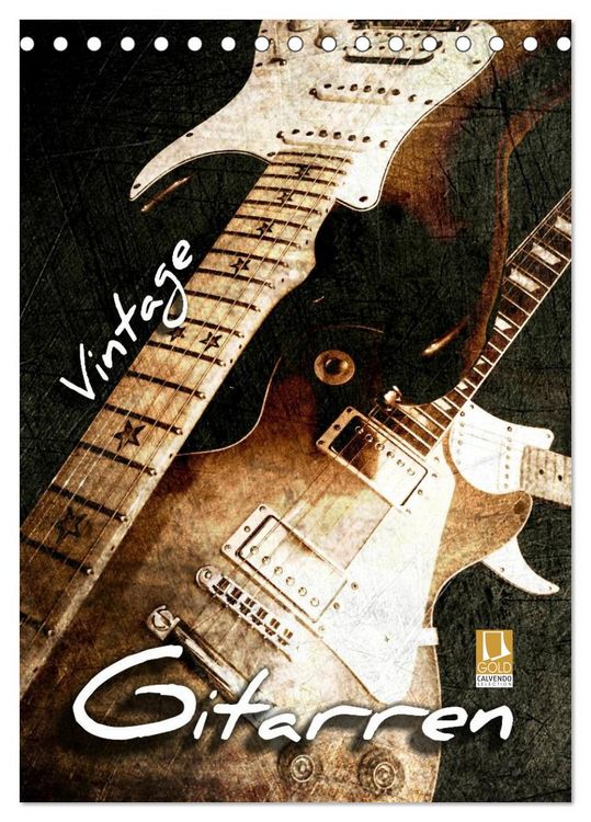 Produktbild: Vintage Gitarren (Tischkalender 2026 DIN A5 hoch), CALVENDO Monatskalender