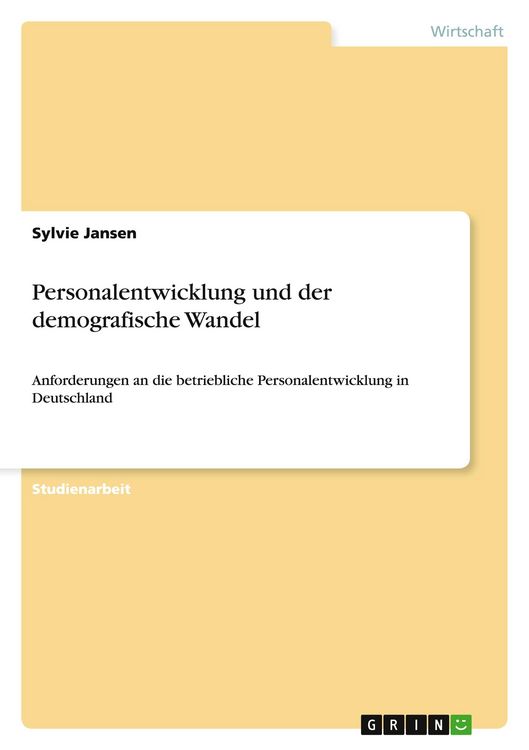 Produktbild: Personalentwicklung und der demografische Wandel