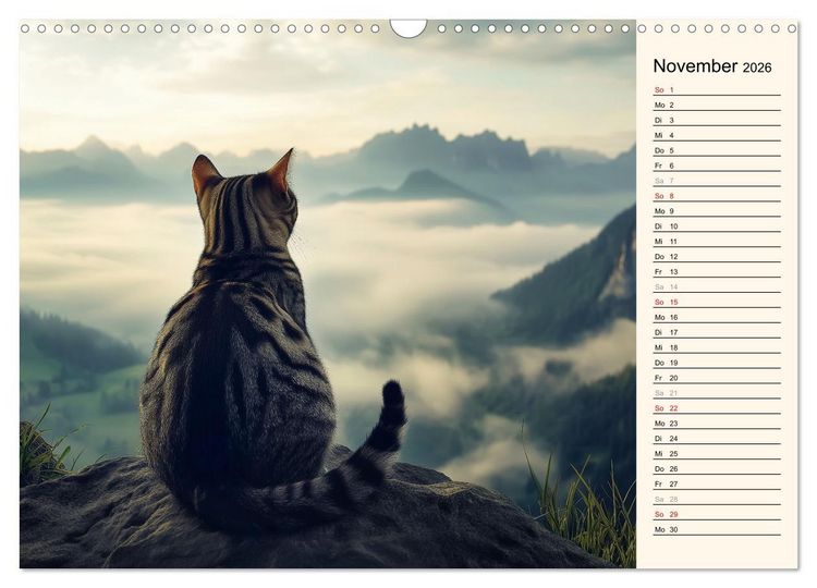 Produktbild: Katzen schaffen Kunst (Wandkalender 2026 DIN A3 quer), CALVENDO Monatskalender