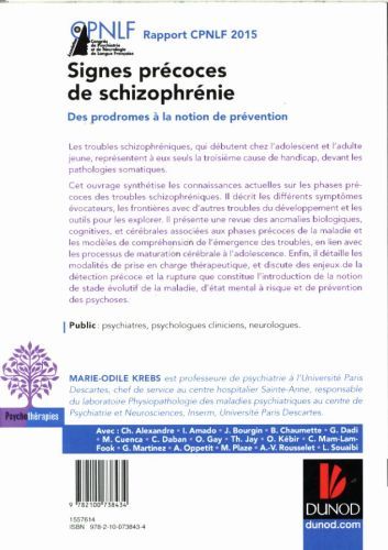 Produktbild: Signes pr&eacute;coces de schizophr&eacute;nie
