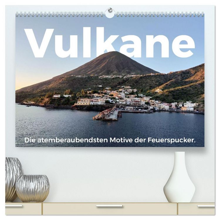 Produktbild: Vulkane - Die atemberaubendsten Motive der Feuerspucker. (hochwertiger Premium Wandkalender 2026 DIN A2 quer), Kunstdruck in Hochglanz