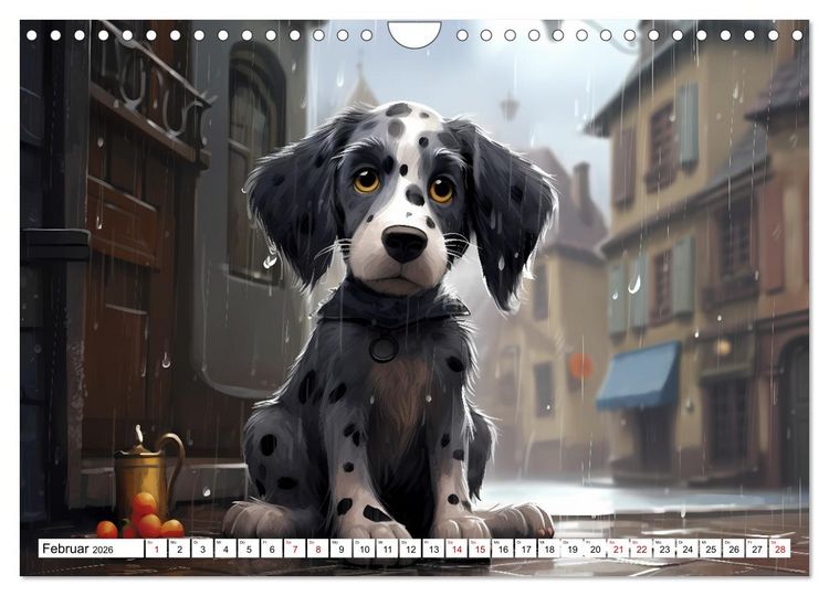 Produktbild: Lustige Comic Hunde (Wandkalender 2026 DIN A4 quer), CALVENDO Monatskalender