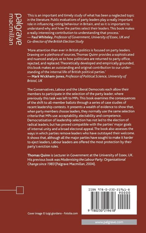 Produktbild: Electing and Ejecting Party Leaders in Britain