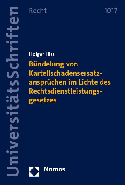 Produktbild: B&uuml;ndelung von Kartellschadensersatzanspr&uuml;chen im Lichte des Rechtsdienstleistungsgesetzes