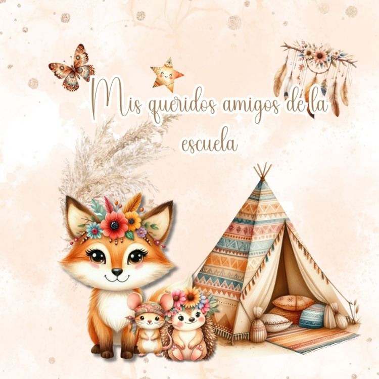 Produktbild: Mis amigos favoritos de la escuela - animales del bosque boho