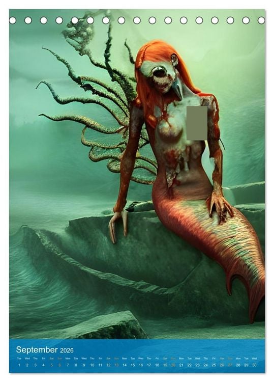 Produktbild: Sirens of the Undead Seas (Desk Calendar 2026 DIN A5 portrait), CALVENDO 12 Month DeskCalendar