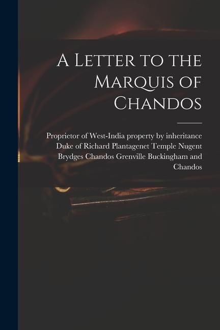 Produktbild: A Letter to the Marquis of Chandos