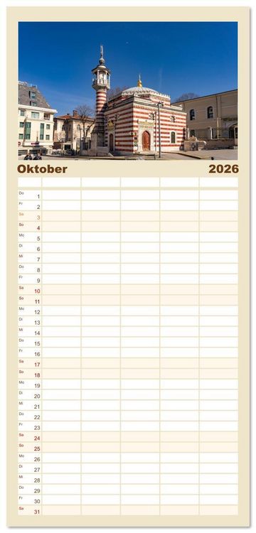 Produktbild: Familienplaner 2026 - Istanbul - Faszination Moschee mit 5 Spalten (Wandkalender, 21 x 45 cm) CALVENDO