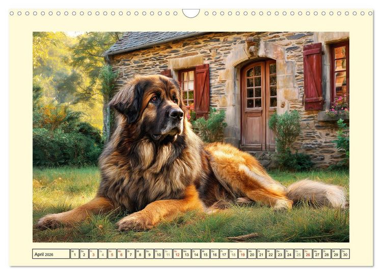 Produktbild: Der Leonberger. Majest&auml;tische L&ouml;wenhunde im Licht der Natur (Wandkalender 2026 DIN A3 quer), CALVENDO Monatskalender