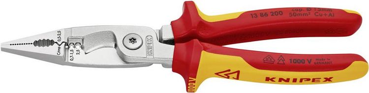 Produktbild: Knipex-Werk Elektro-Installationszange 13 86 200