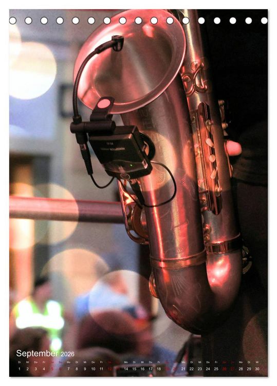 Produktbild: Saxophon live (Tischkalender 2026 DIN A5 hoch), CALVENDO Monatskalender