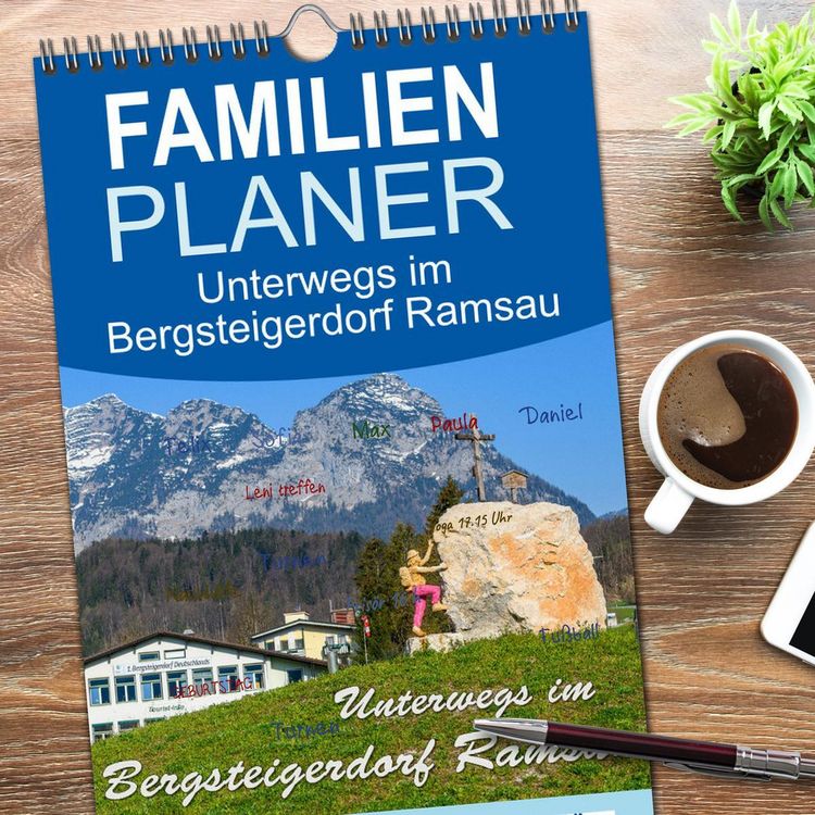Produktbild: Familienplaner 2026 - Unterwegs im Bergsteigerdorf Ramsau mit 5 Spalten (Wandkalender, 21 x 45 cm) CALVENDO