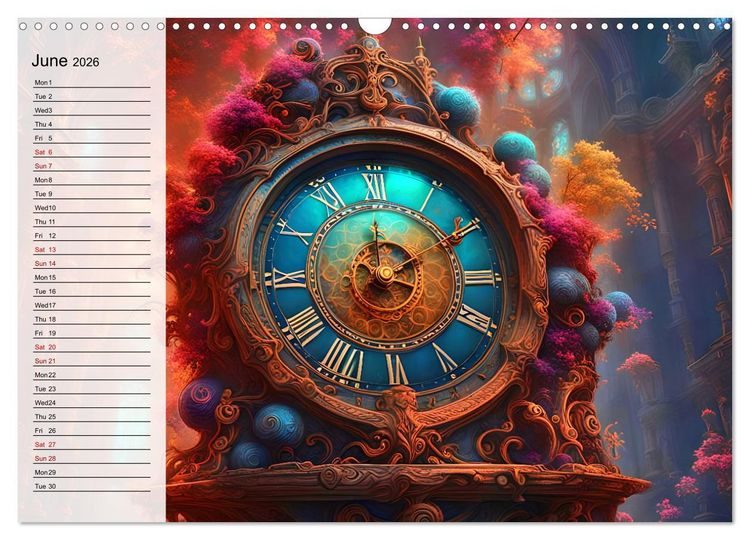 Produktbild: The abstract world of timepiece (Wall Calendar 2026 DIN A3 landscape), CALVENDO 12 Month Wall Calendar