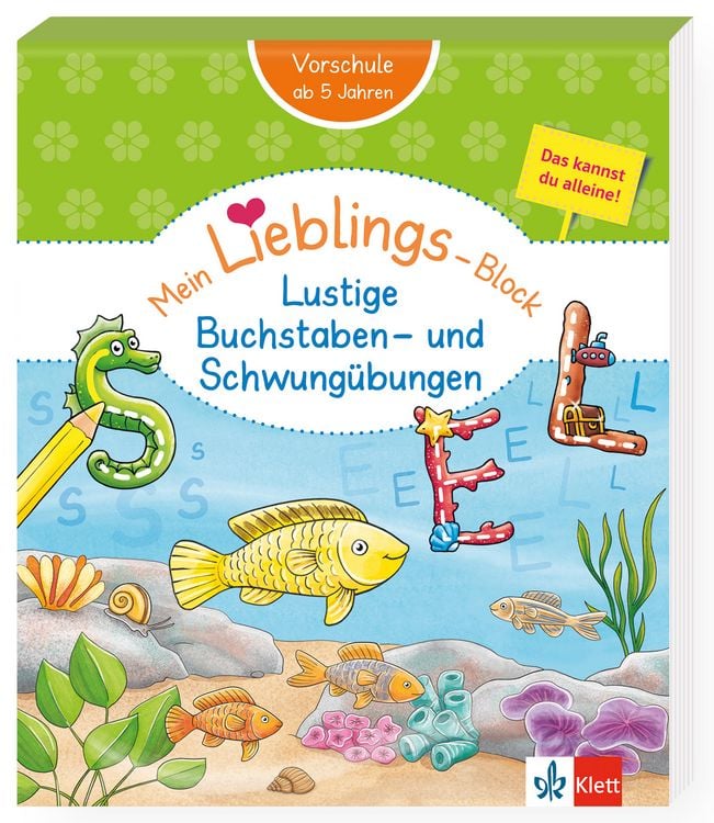 Produktbild: Klett Mein Lieblings-Block: Lustige Buchstaben- und Schwungübungen