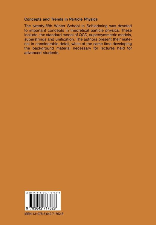 Produktbild: Concepts and Trends in Particle Physics
