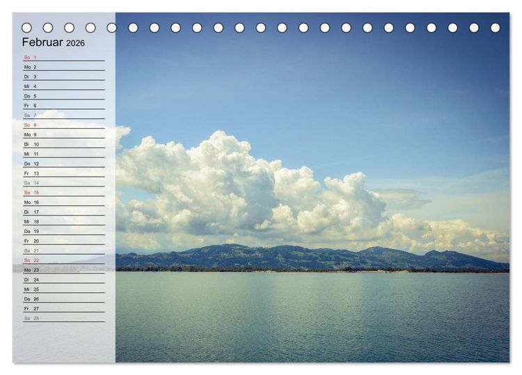 Produktbild: Unterwegs am Bodensee (Tischkalender 2026 DIN A5 quer), CALVENDO Monatskalender