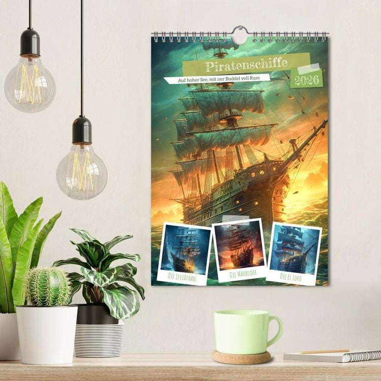 Produktbild: Piratenschiffe (Wandkalender 2026 DIN A4 hoch), CALVENDO Monatskalender