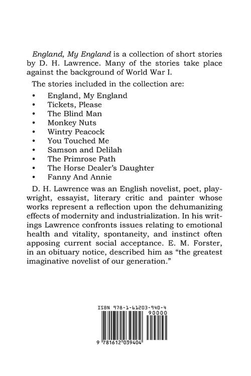 Produktbild: England, My England and Other Stories