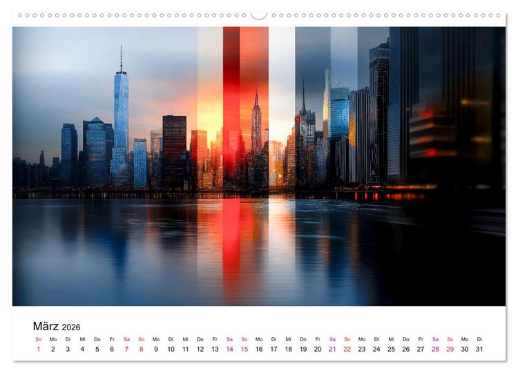 Produktbild: Stadt Lichter (Wandkalender 2026 DIN A2 quer), CALVENDO Monatskalender