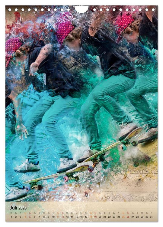 Produktbild: Skateboarding - einfach cool (Wandkalender 2026 DIN A4 hoch), CALVENDO Monatskalender
