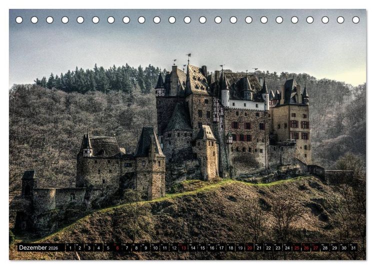 Produktbild: Mosel Impressionen Mystische Burgen und magische Orte (Tischkalender 2026 DIN A5 quer), CALVENDO Monatskalender