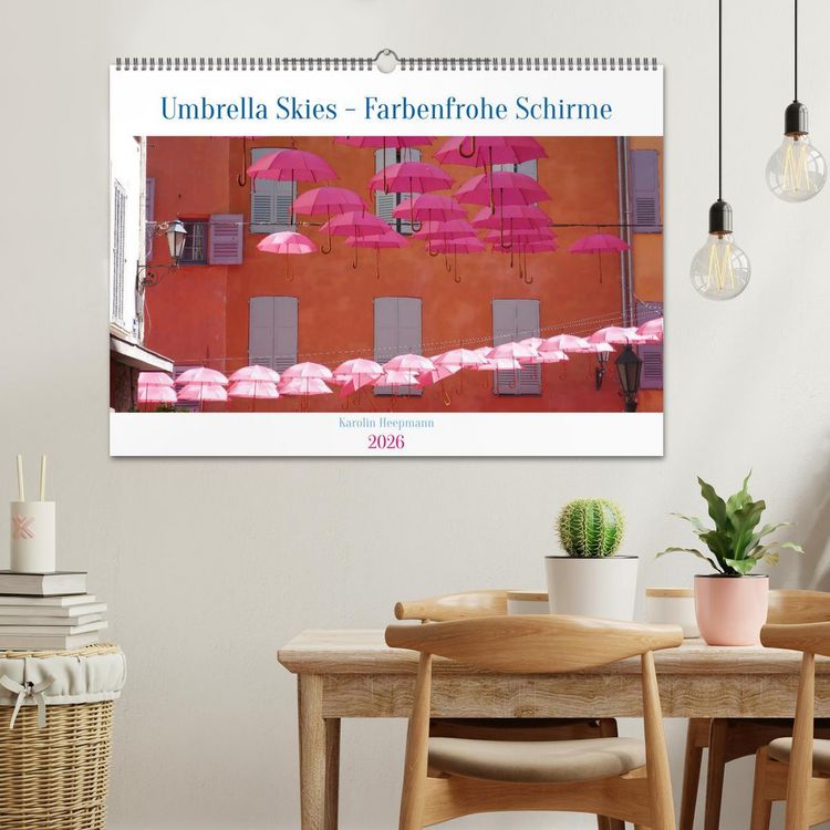 Produktbild: Umbrella Skies - Farbenfrohe Schirme (Wandkalender 2026 DIN A2 quer), CALVENDO Monatskalender