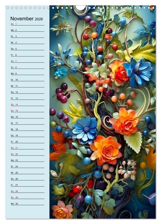 Produktbild: Bl&uuml;tenarrangements (Wandkalender 2026 DIN A3 hoch), CALVENDO Monatskalender