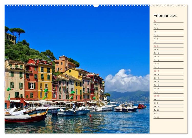 Produktbild: Urlaub an der Italienischen Riviera (hochwertiger Premium Wandkalender 2026 DIN A2 quer), Kunstdruck in Hochglanz