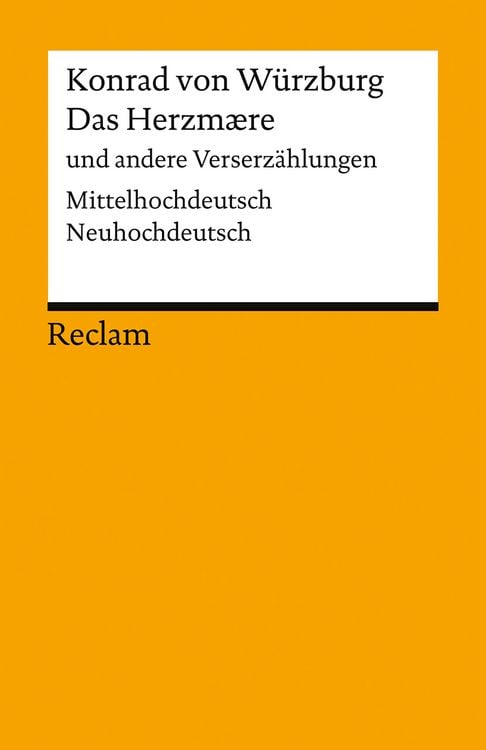 Produktbild: Das Herzmaere und andere Verserz&auml;hlungen