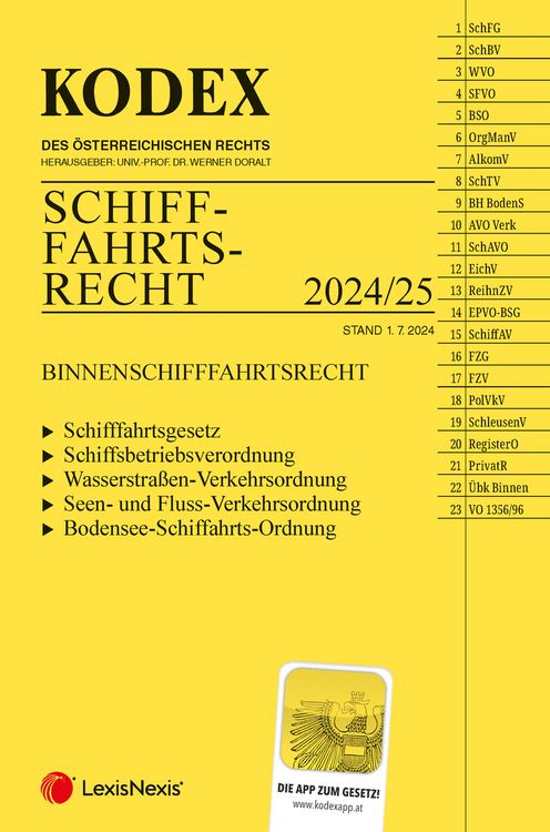 Produktbild: KODEX Schifffahrtsrecht 2024 - inkl. App