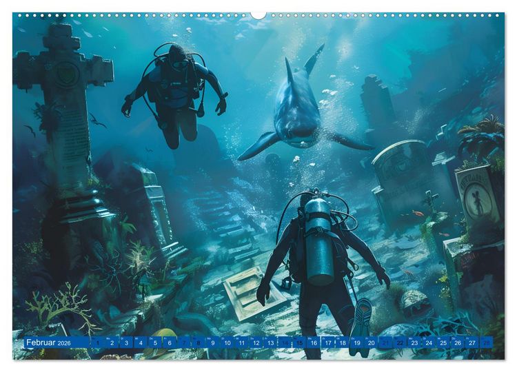 Produktbild: Erlebe mit mir verzaubernde Unterwasserwelten Tauchen (Wandkalender 2026 DIN A2 quer), CALVENDO Monatskalender