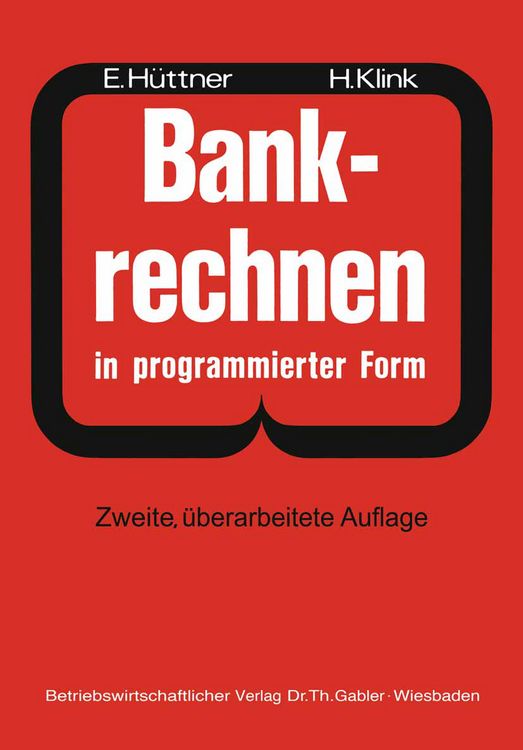 Produktbild: Bankrechnen in programmierter Form