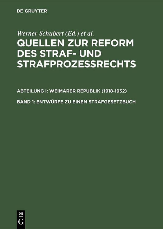 Produktbild: Entw&uuml;rfe zu einem Strafgesetzbuch
