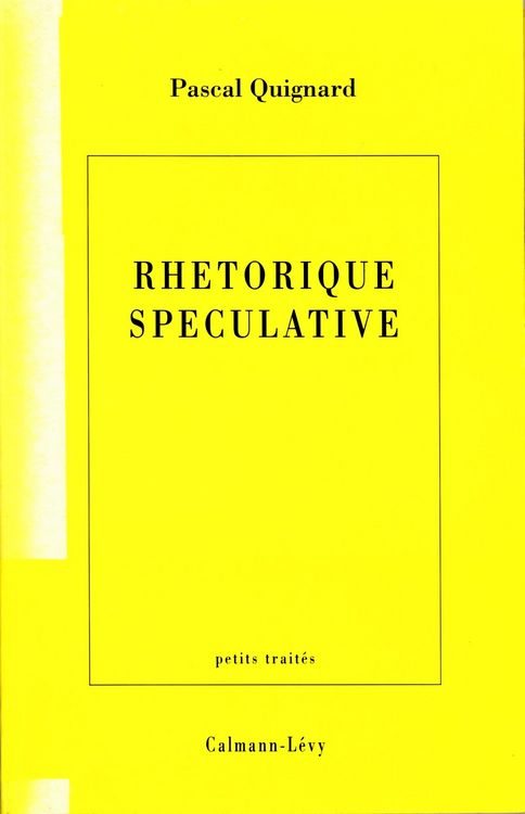 Produktbild: Rh&eacute;torique sp&eacute;culative
