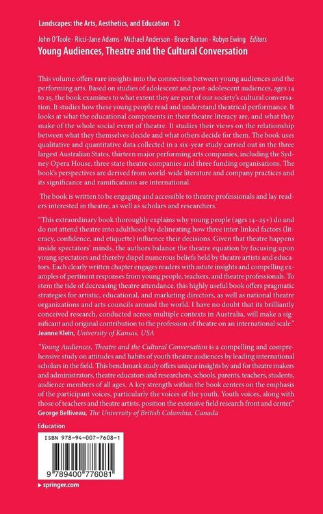 Produktbild: Young Audiences, Theatre and the Cultural Conversation