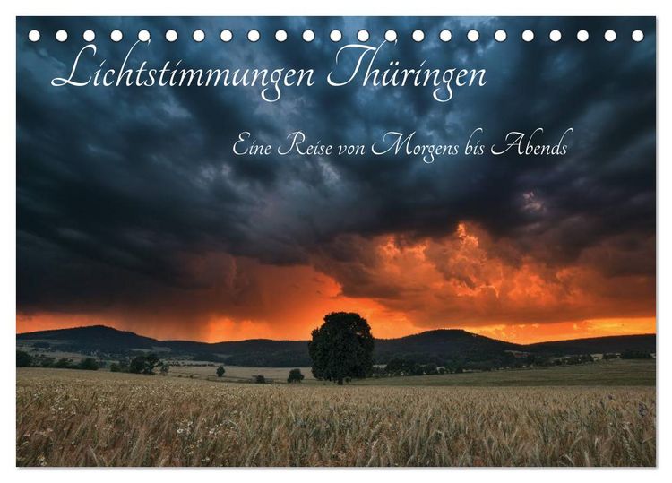 Produktbild: Lichtstimmungen Th&uuml;ringen - Eine Reise von Morgens bis Abends (Tischkalender 2026 DIN A5 quer), CALVENDO Monatskalender